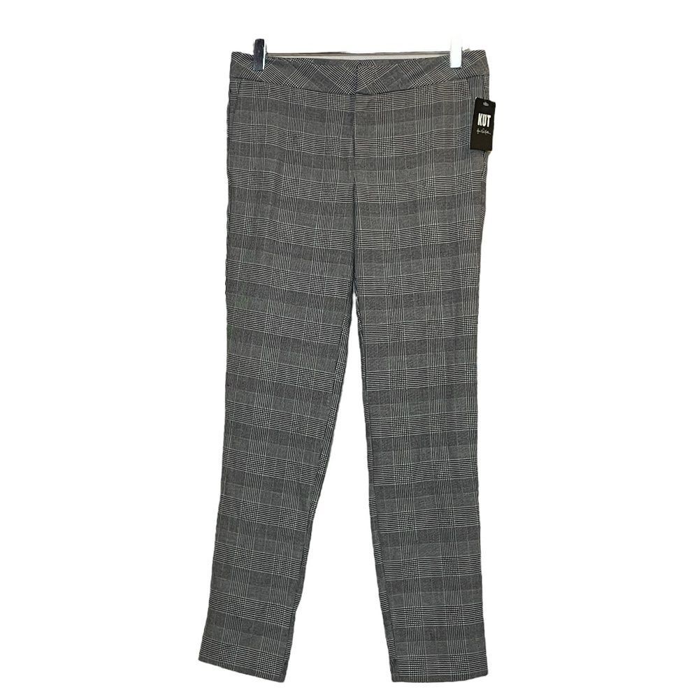 NWT Kut from the Kloth Plaid Houndstooth Trouser Pants Sz. 4